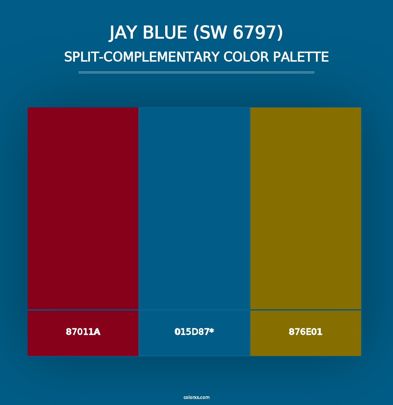 Jay Blue (SW 6797) - Split-Complementary Color Palette