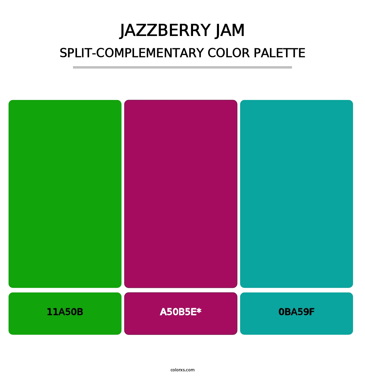 Jazzberry jam - Split-Complementary Color Palette