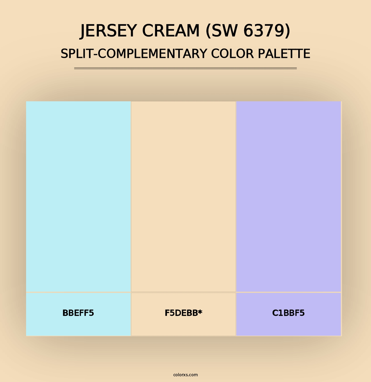 Jersey Cream (SW 6379) - Split-Complementary Color Palette