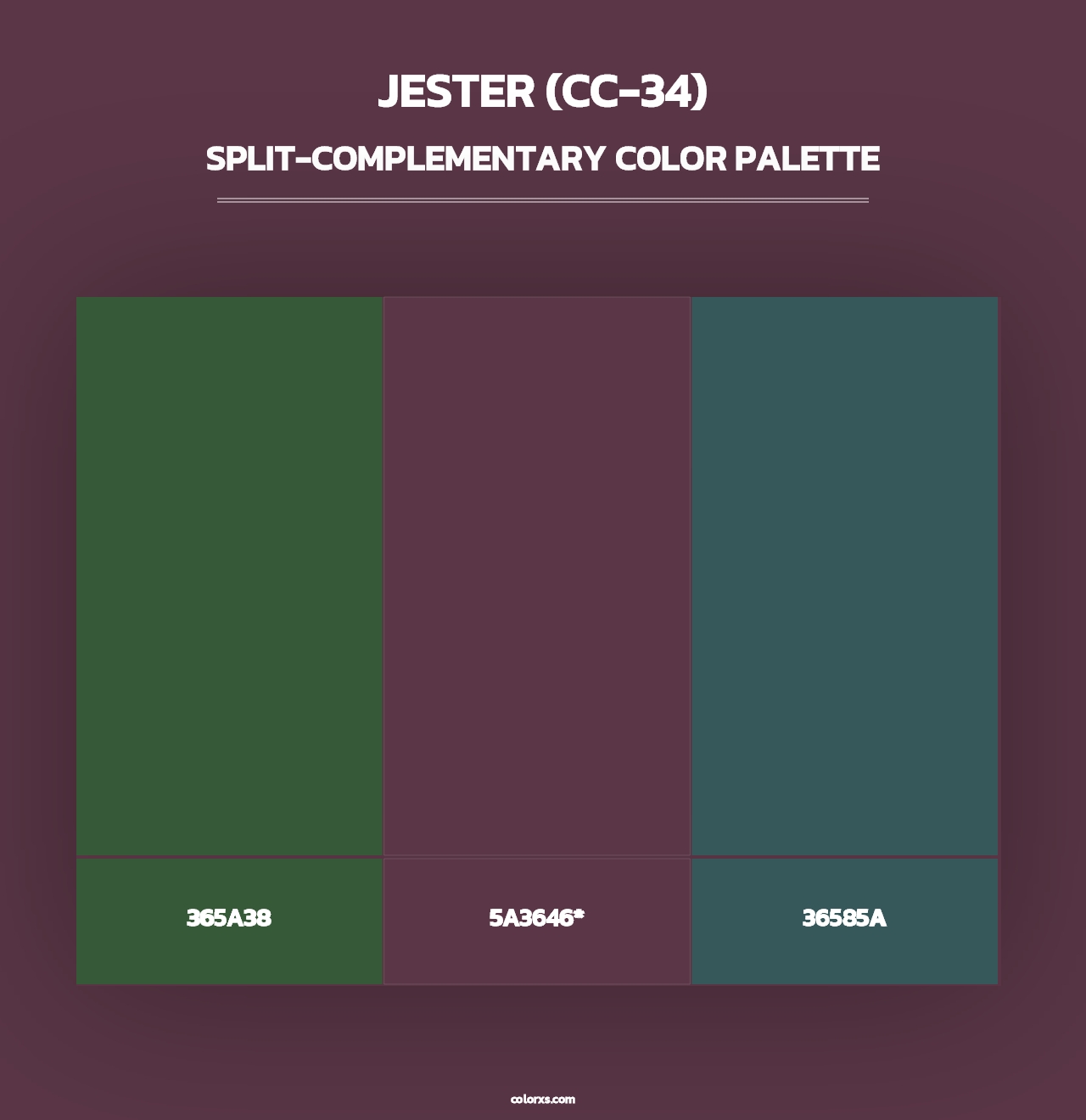 Jester (CC-34) - Split-Complementary Color Palette