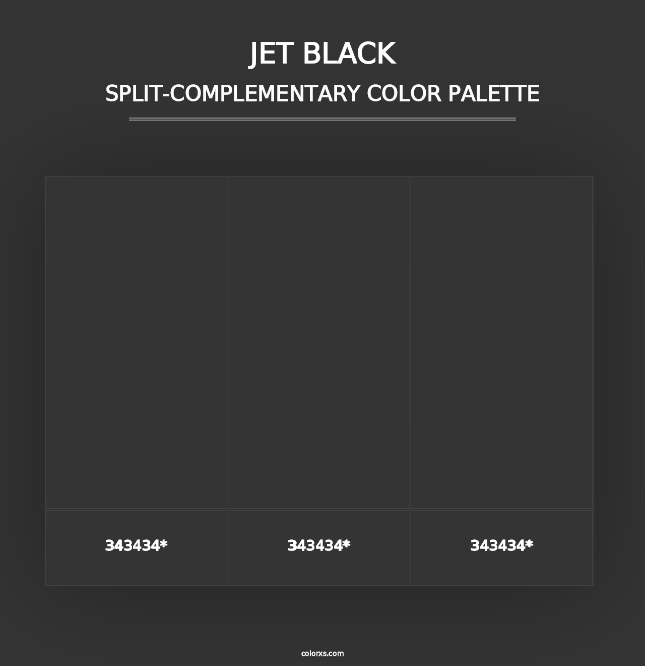 Jet Black - Split-Complementary Color Palette