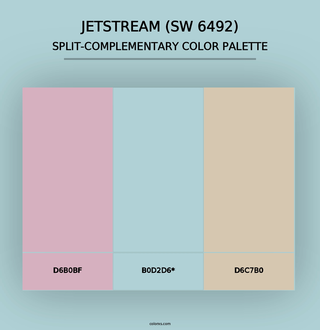 Jetstream (SW 6492) - Split-Complementary Color Palette