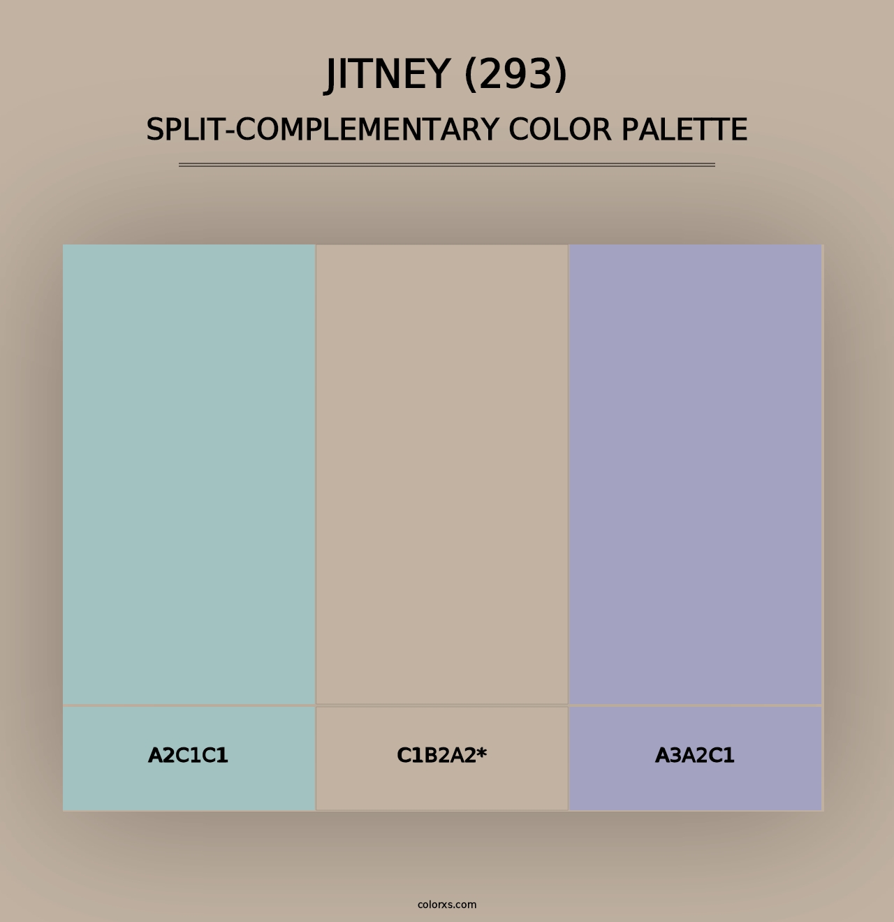 Jitney (293) - Split-Complementary Color Palette