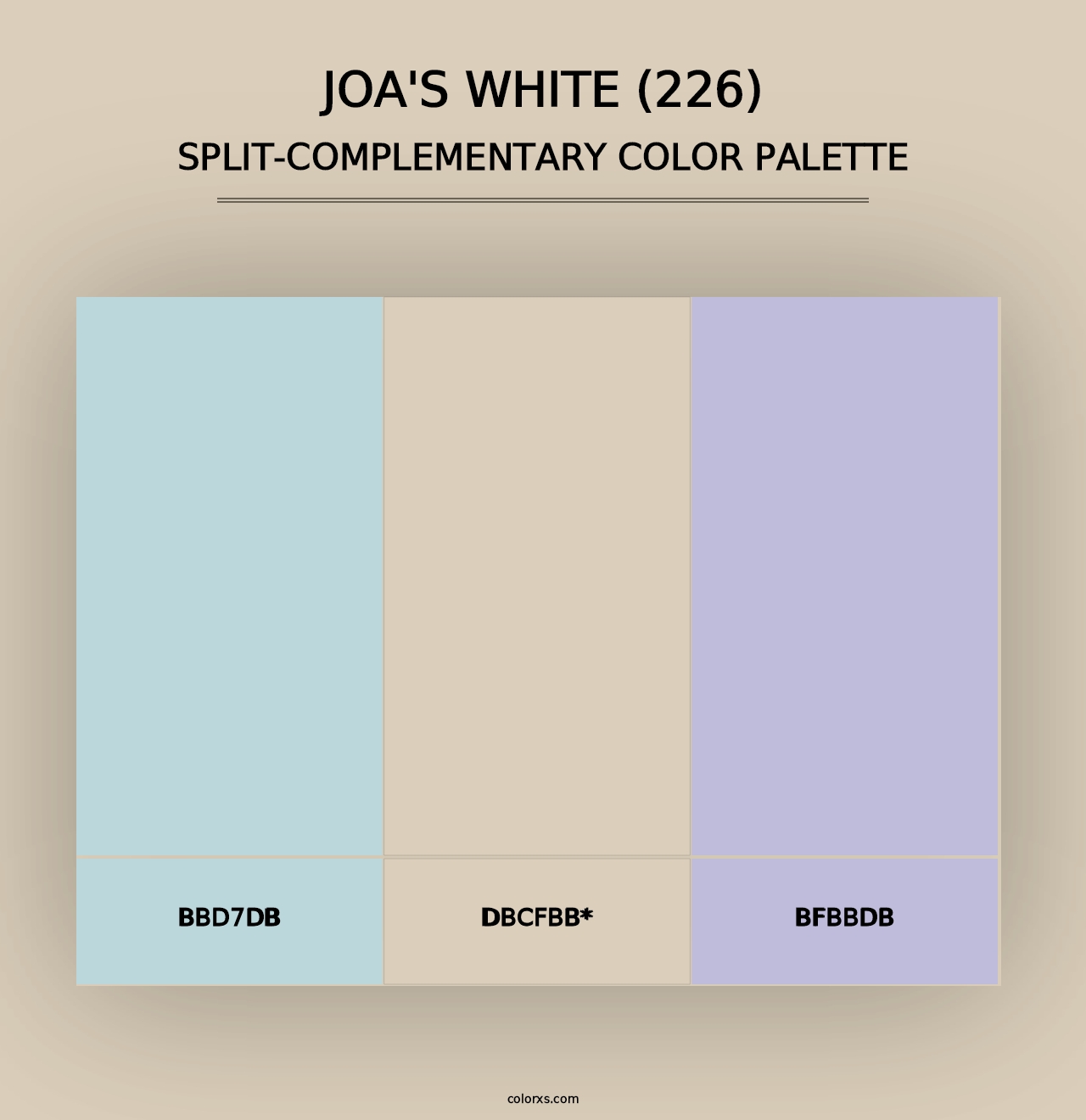 Joa's White (226) - Split-Complementary Color Palette