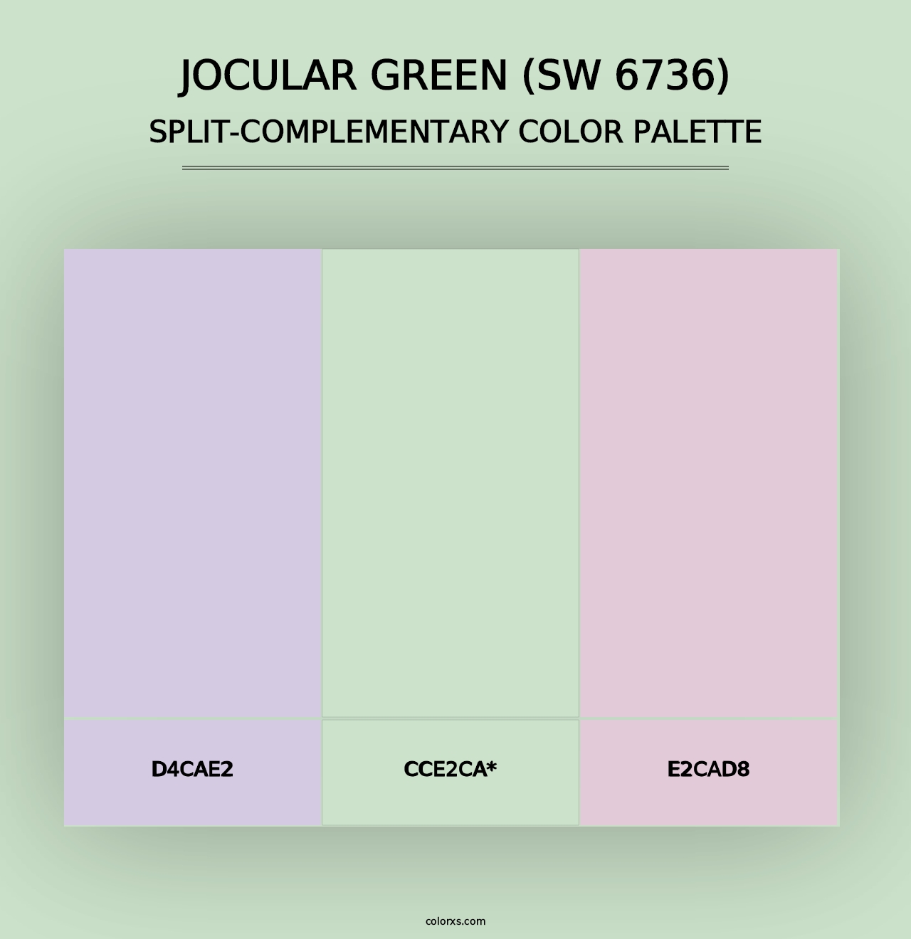 Jocular Green (SW 6736) - Split-Complementary Color Palette