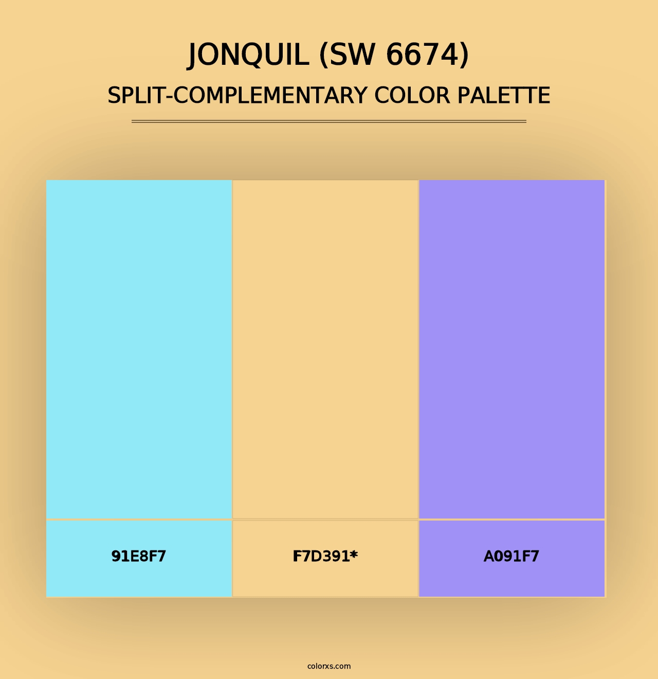 Jonquil (SW 6674) - Split-Complementary Color Palette