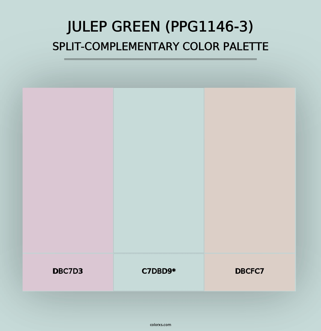 Julep Green (PPG1146-3) - Split-Complementary Color Palette