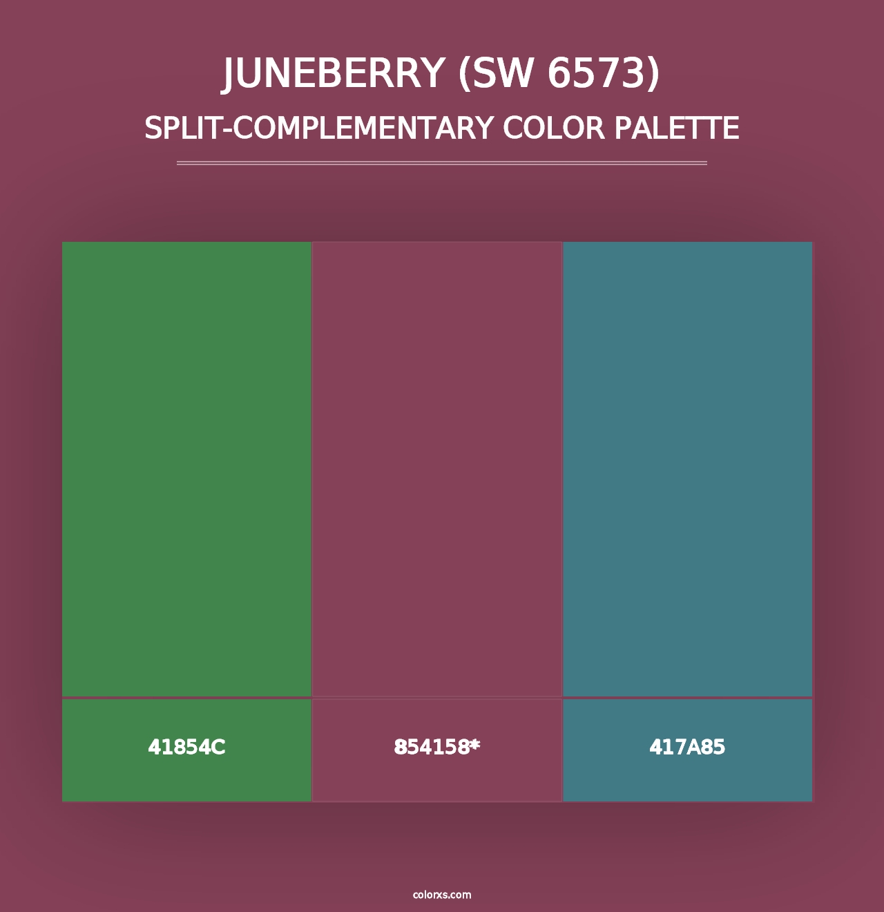 Juneberry (SW 6573) - Split-Complementary Color Palette