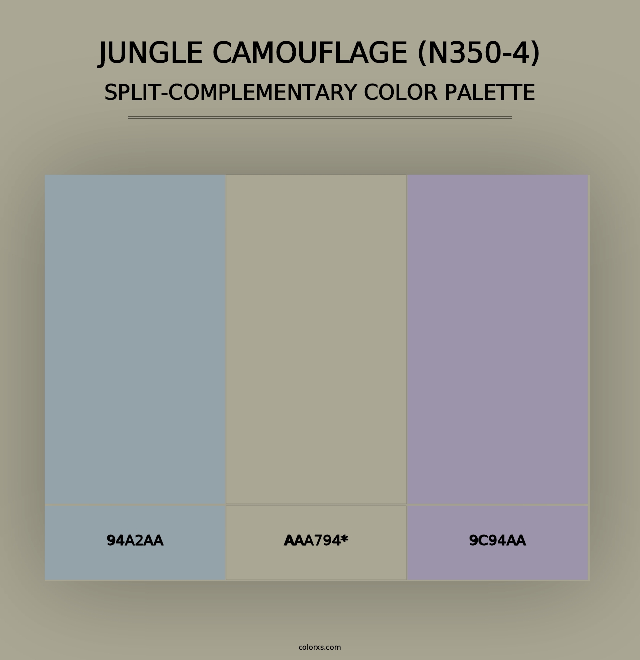 Jungle Camouflage (N350-4) - Split-Complementary Color Palette