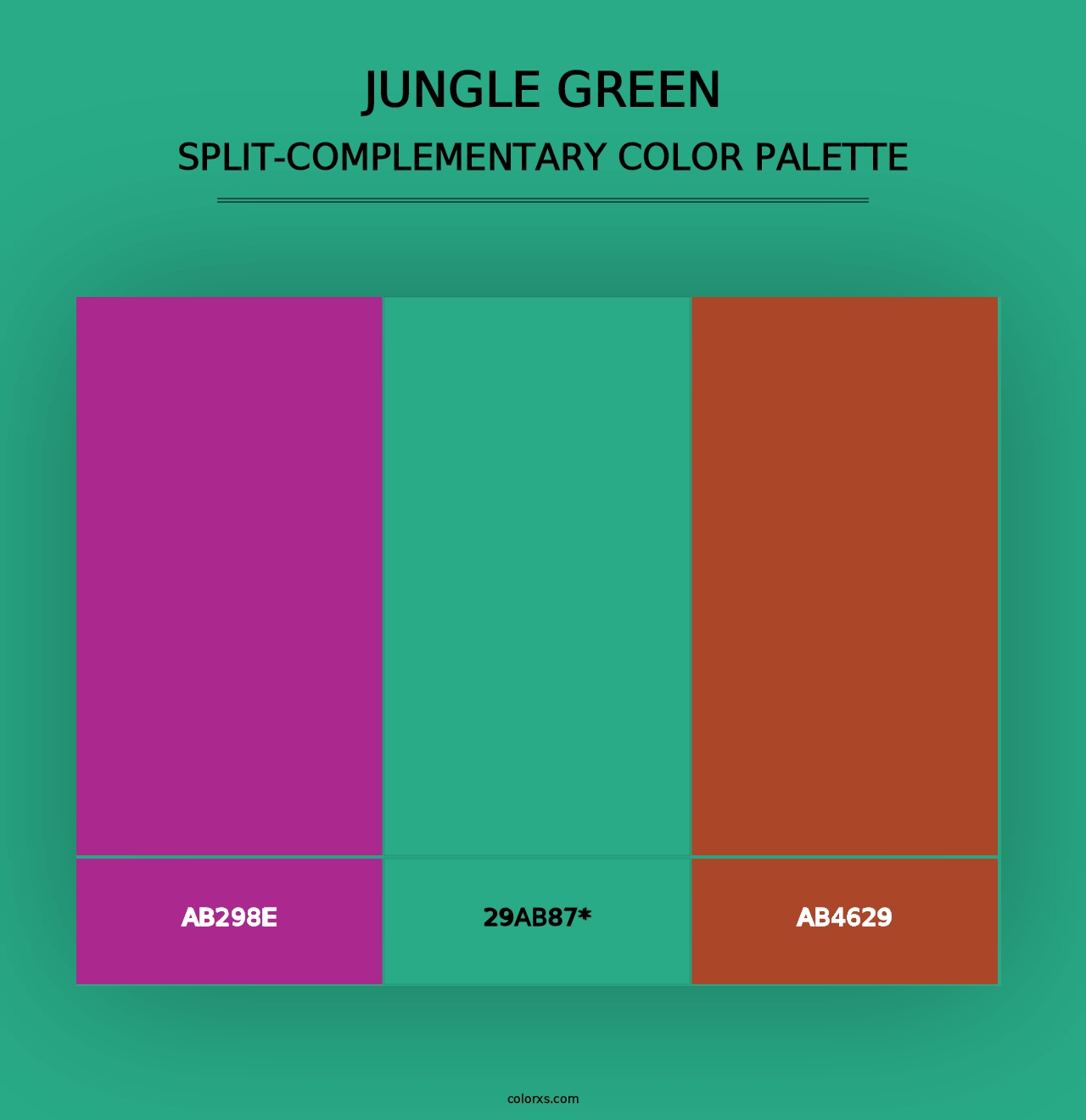 Jungle Green - Split-Complementary Color Palette