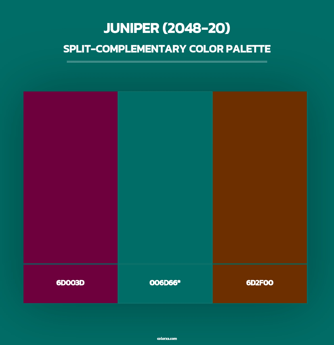 Juniper (2048-20) - Split-Complementary Color Palette