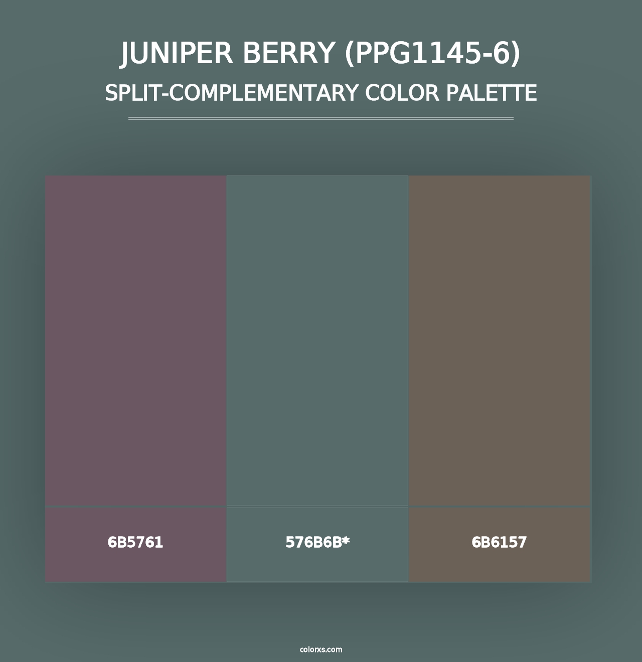 Juniper Berry (PPG1145-6) - Split-Complementary Color Palette