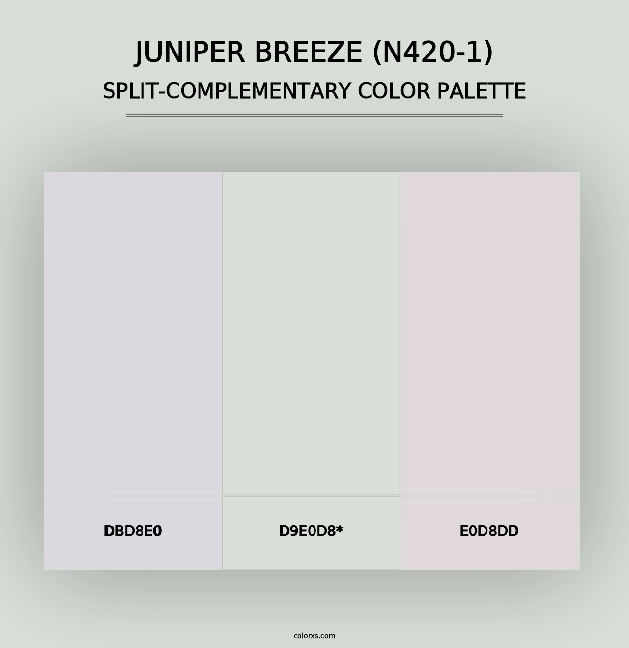 Juniper Breeze (N420-1) - Split-Complementary Color Palette