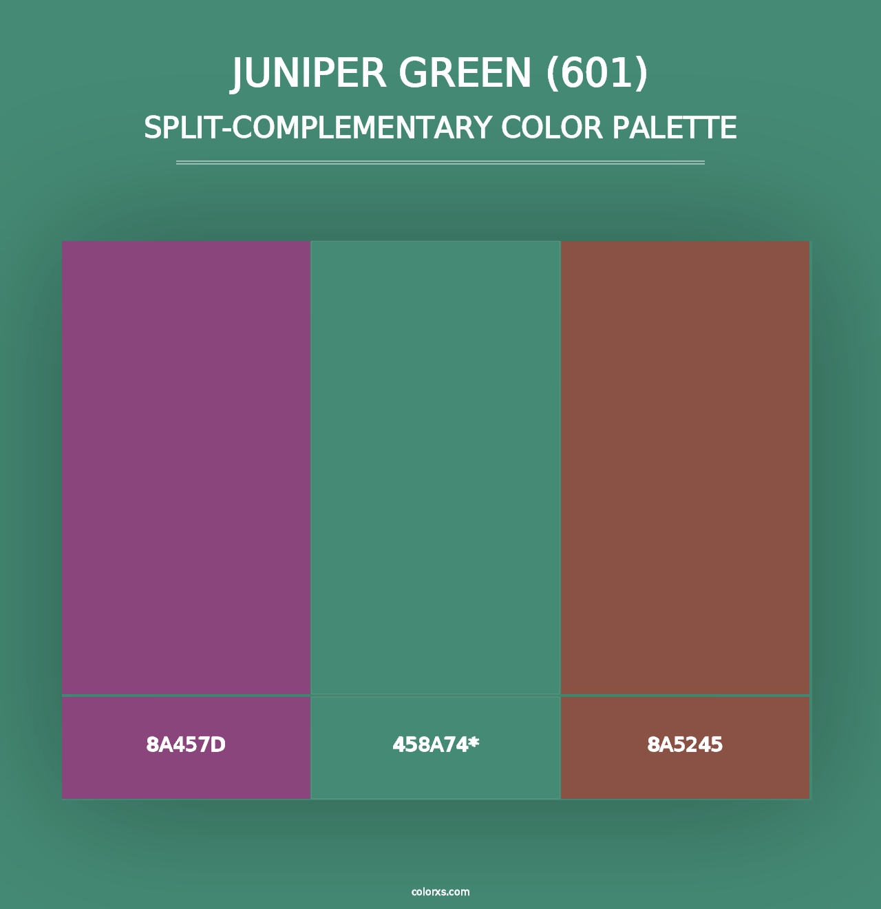 Juniper Green (601) - Split-Complementary Color Palette