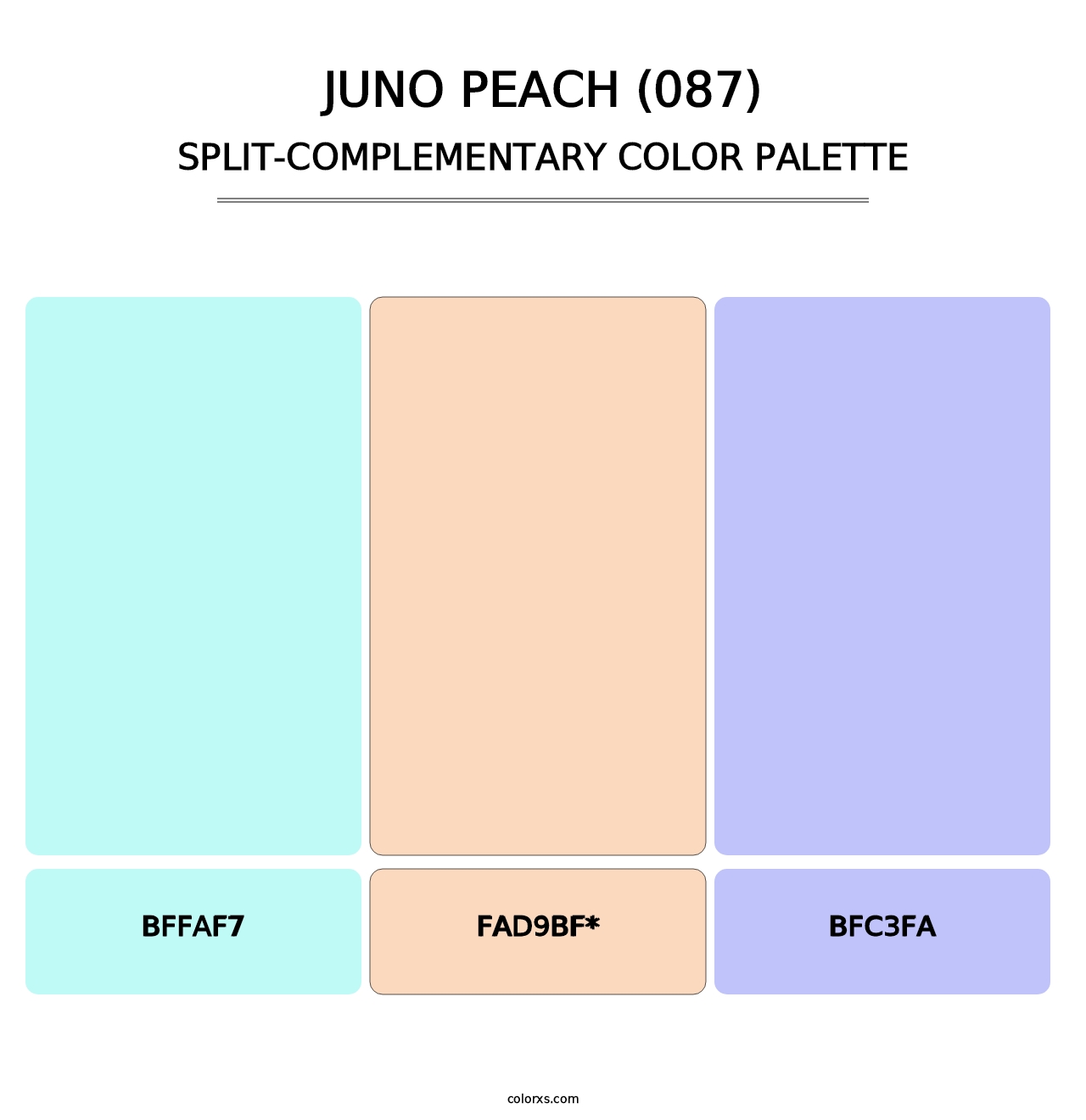 Juno Peach (087) - Split-Complementary Color Palette