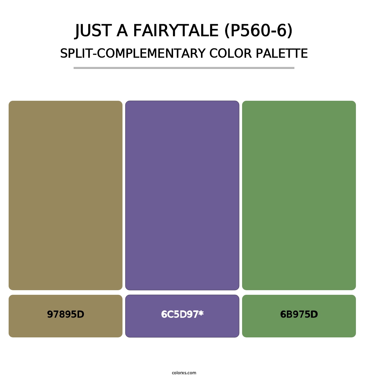 Just A Fairytale (P560-6) - Split-Complementary Color Palette