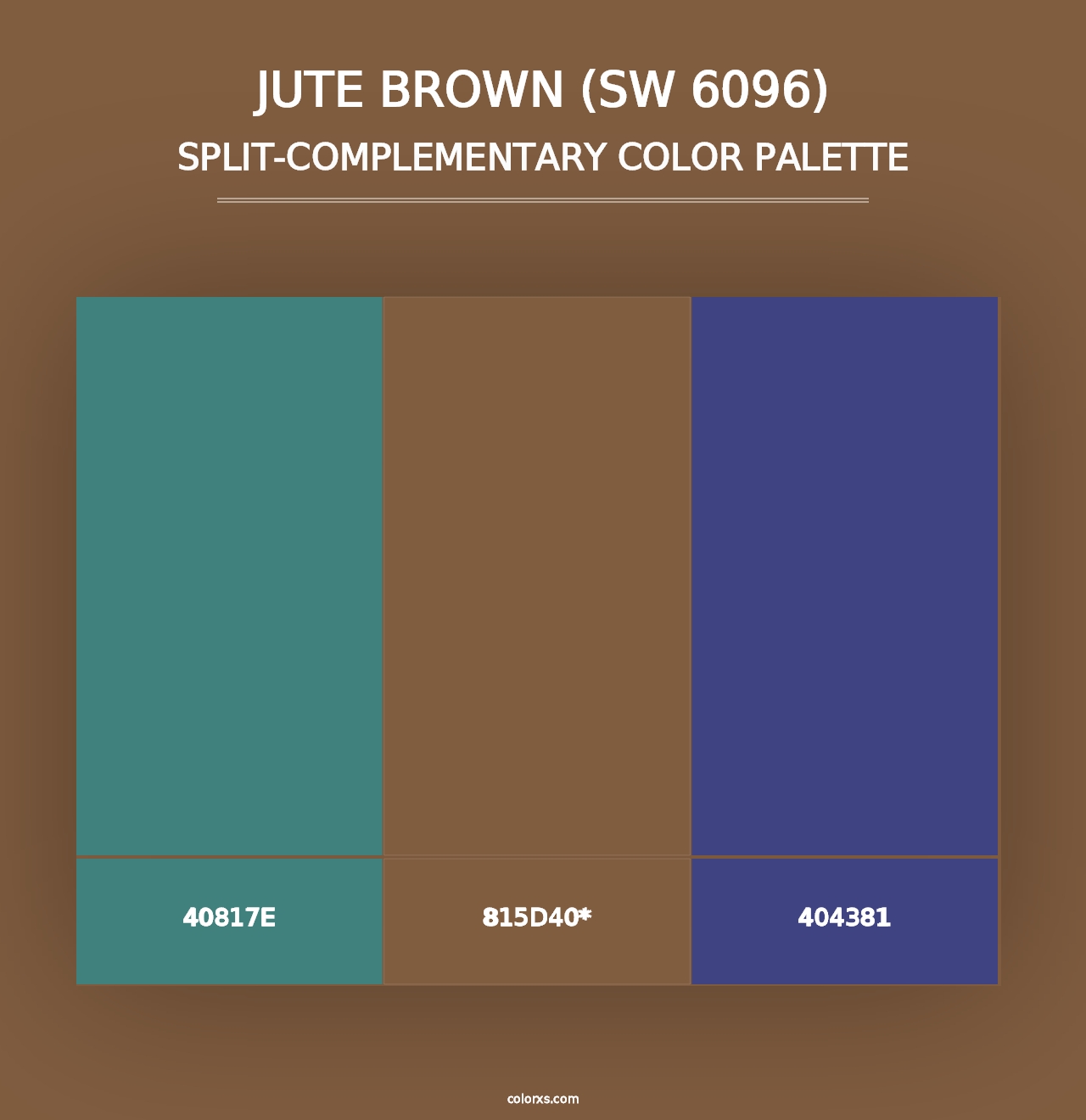 Jute Brown (SW 6096) - Split-Complementary Color Palette