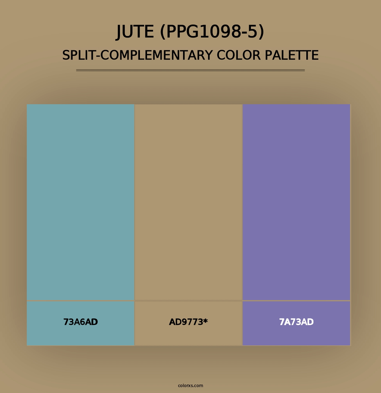 Jute (PPG1098-5) - Split-Complementary Color Palette