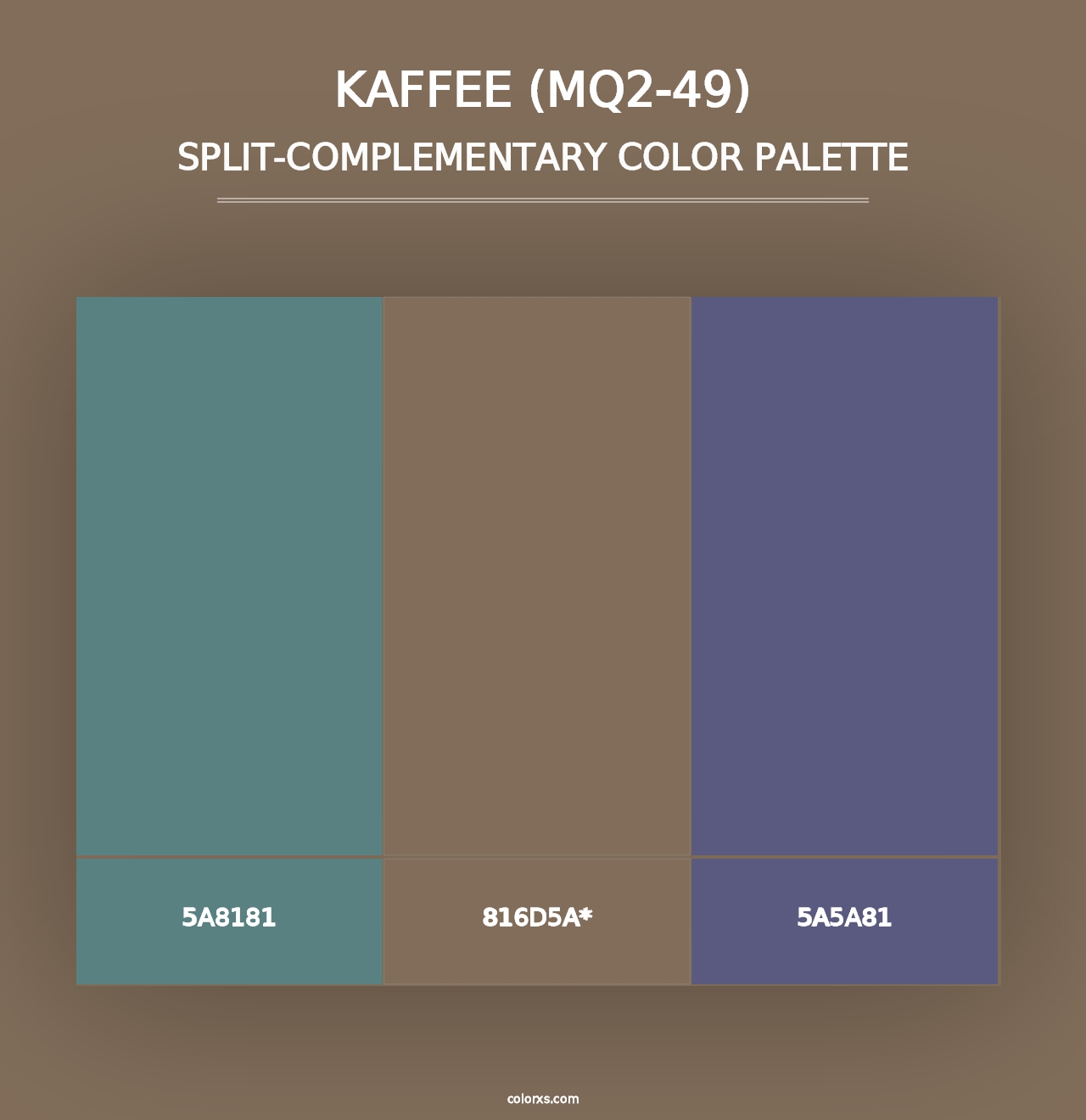 Kaffee (MQ2-49) - Split-Complementary Color Palette