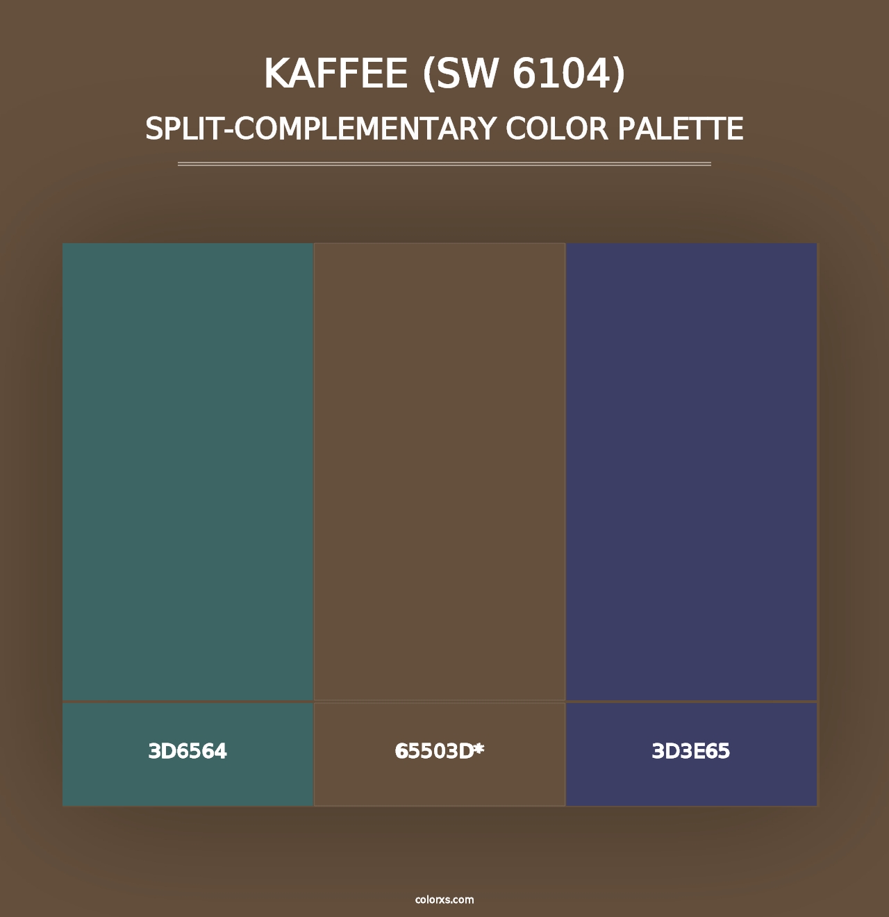 Kaffee (SW 6104) - Split-Complementary Color Palette