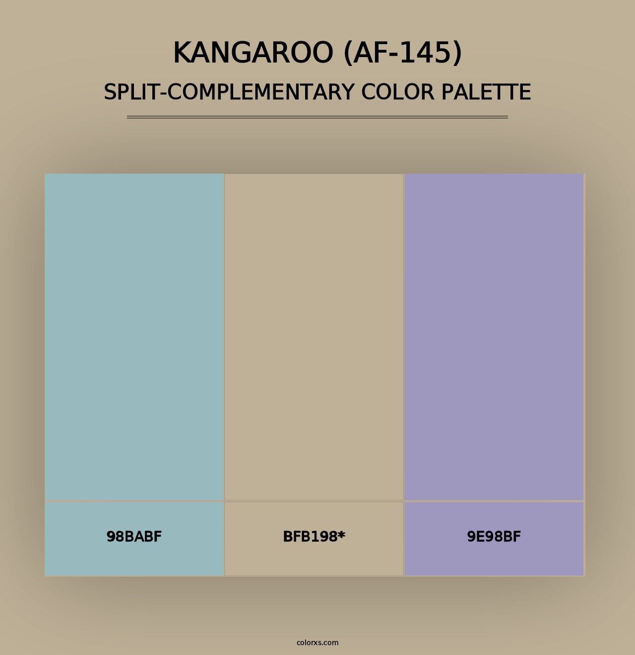 Kangaroo (AF-145) - Split-Complementary Color Palette