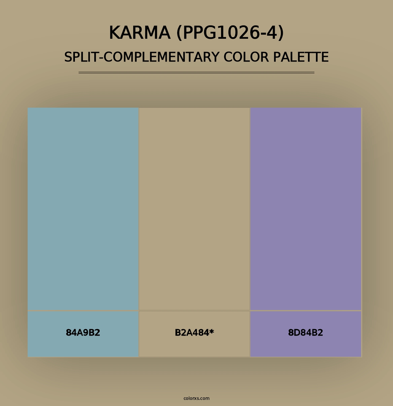 Karma (PPG1026-4) - Split-Complementary Color Palette