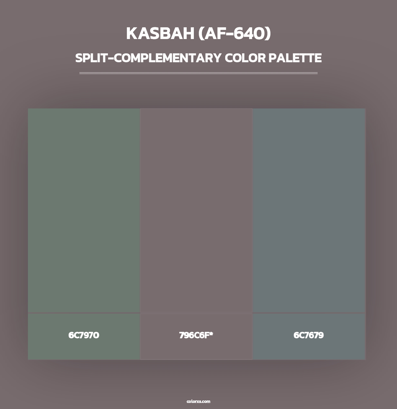 Kasbah (AF-640) - Split-Complementary Color Palette