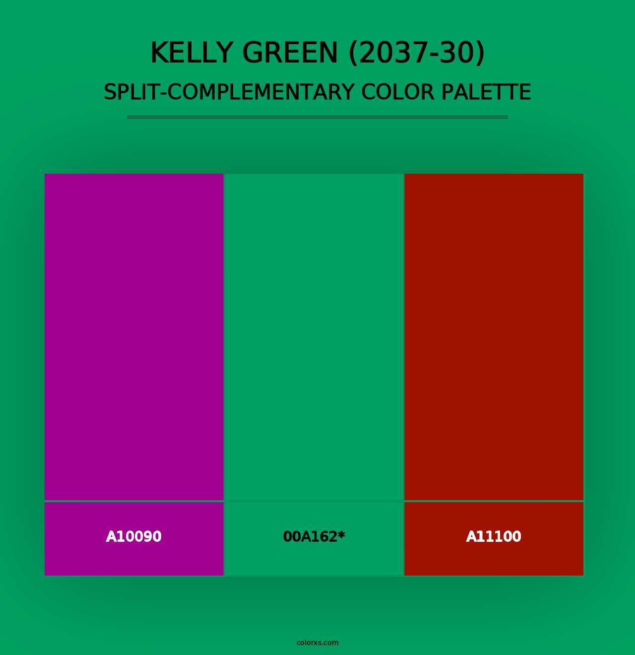 Kelly Green (2037-30) - Split-Complementary Color Palette