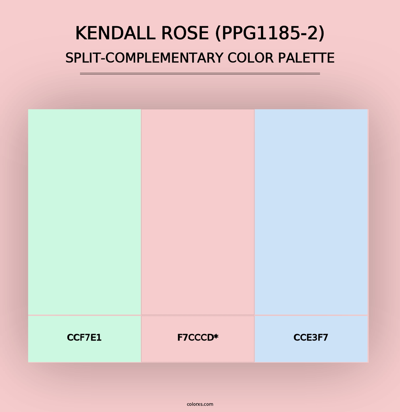 Kendall Rose (PPG1185-2) - Split-Complementary Color Palette