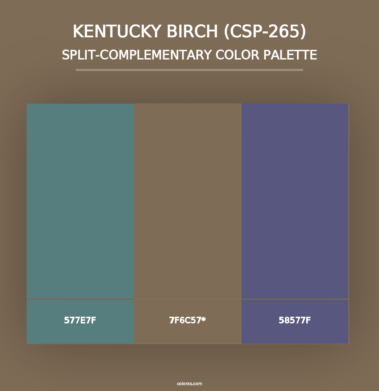 Kentucky Birch (CSP-265) - Split-Complementary Color Palette