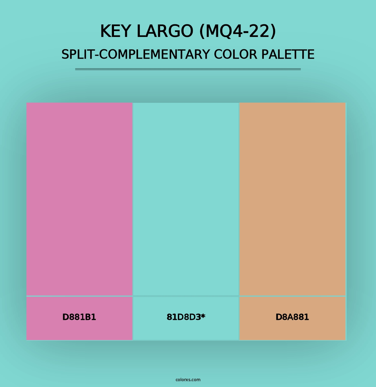 Key Largo (MQ4-22) - Split-Complementary Color Palette