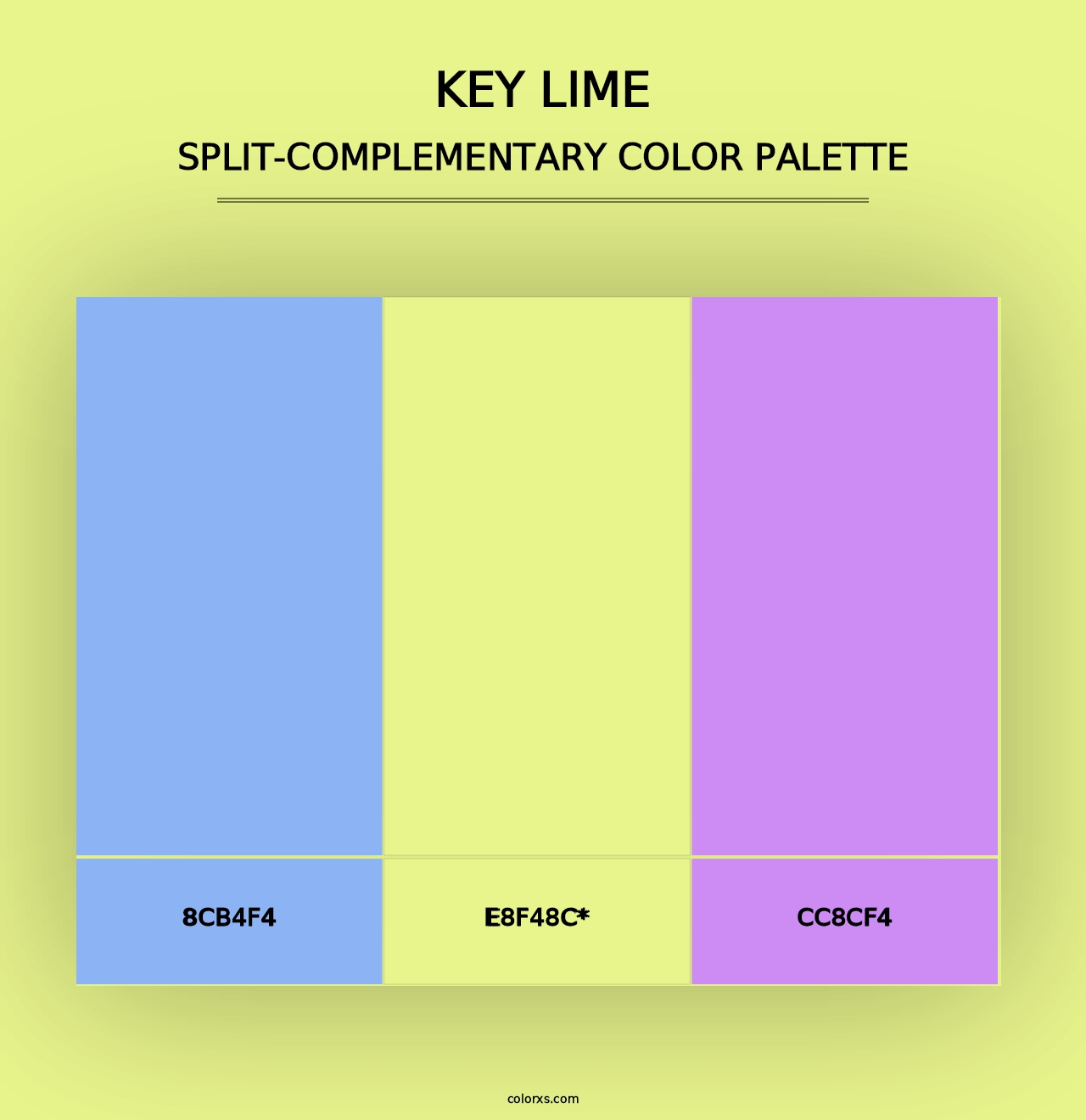 Key Lime - Split-Complementary Color Palette