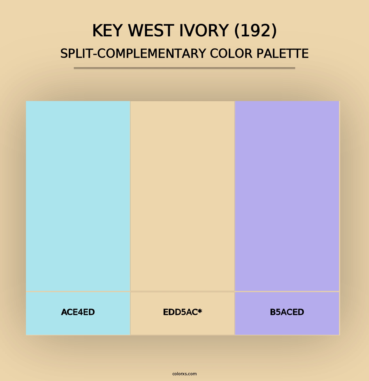 Key West Ivory (192) - Split-Complementary Color Palette