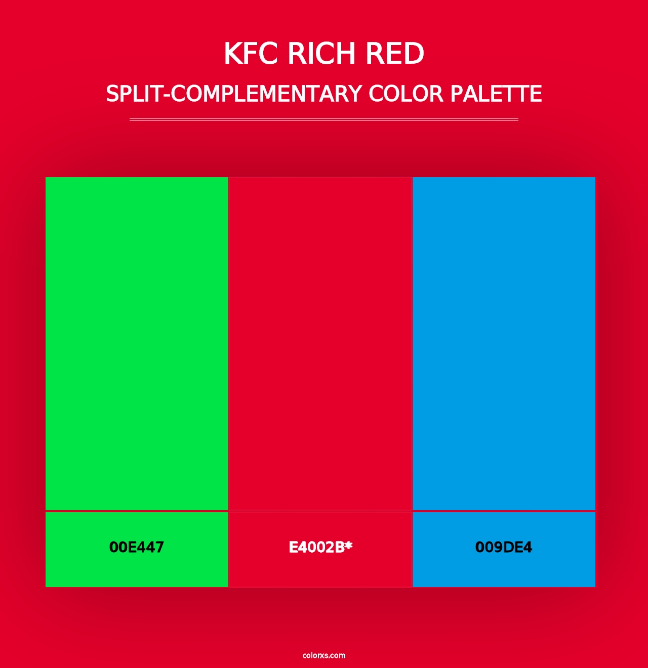 KFC Rich Red - Split-Complementary Color Palette