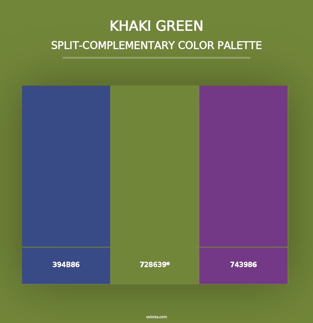 Khaki Green - Split-Complementary Color Palette