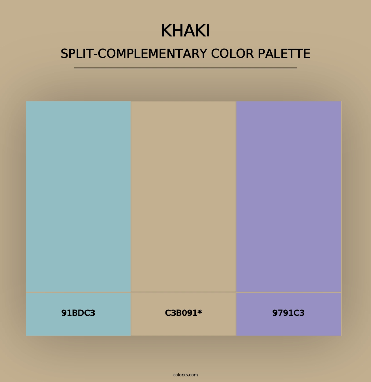 Khaki - Split-Complementary Color Palette