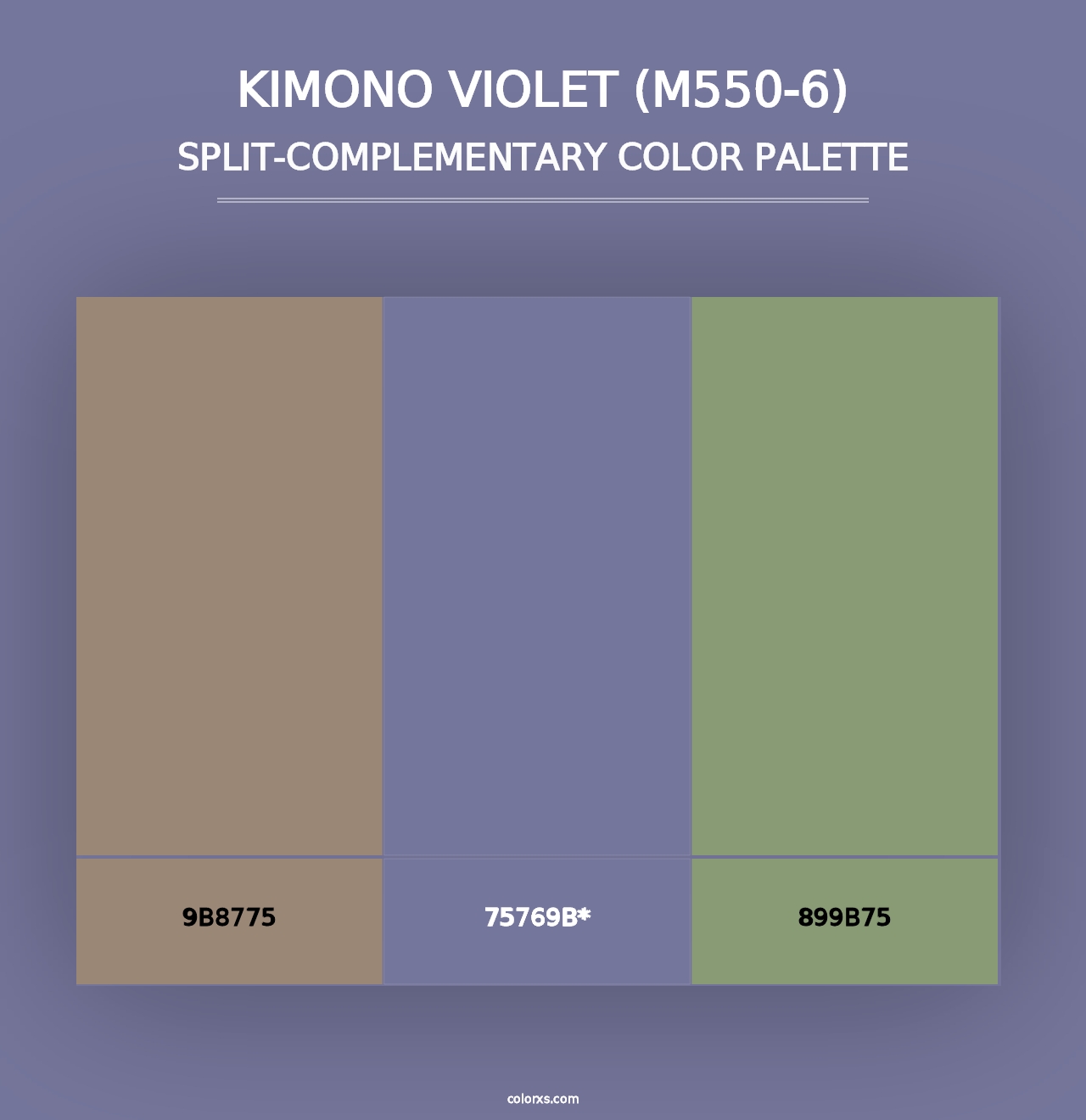 Kimono Violet (M550-6) - Split-Complementary Color Palette