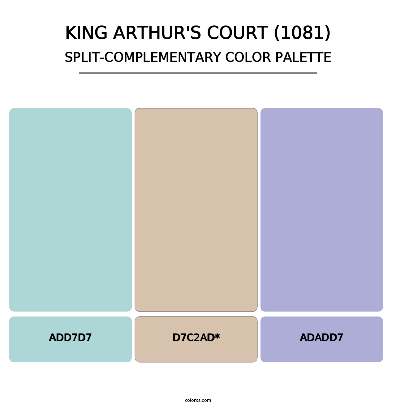 King Arthur's Court (1081) - Split-Complementary Color Palette