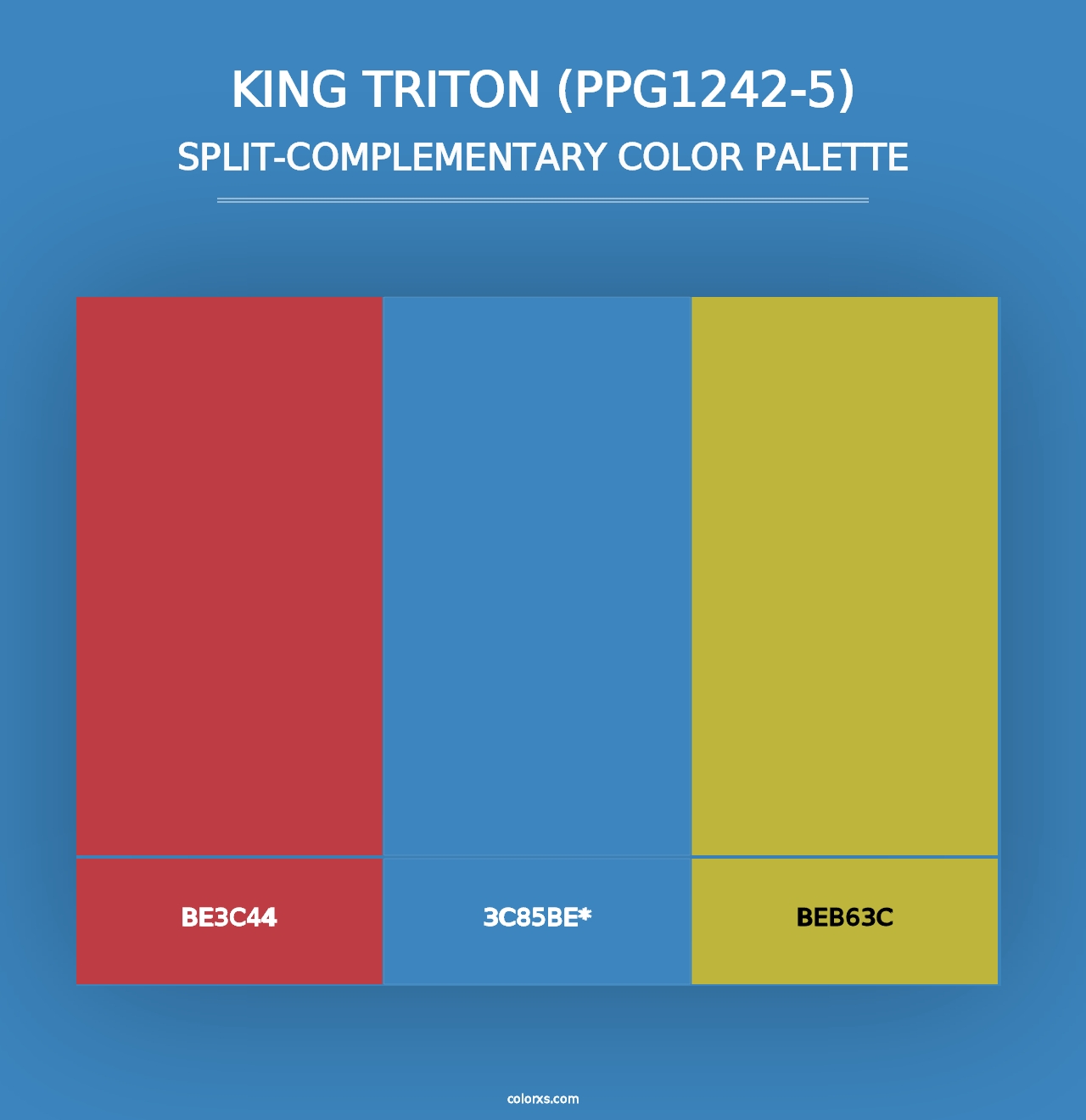 King Triton (PPG1242-5) - Split-Complementary Color Palette