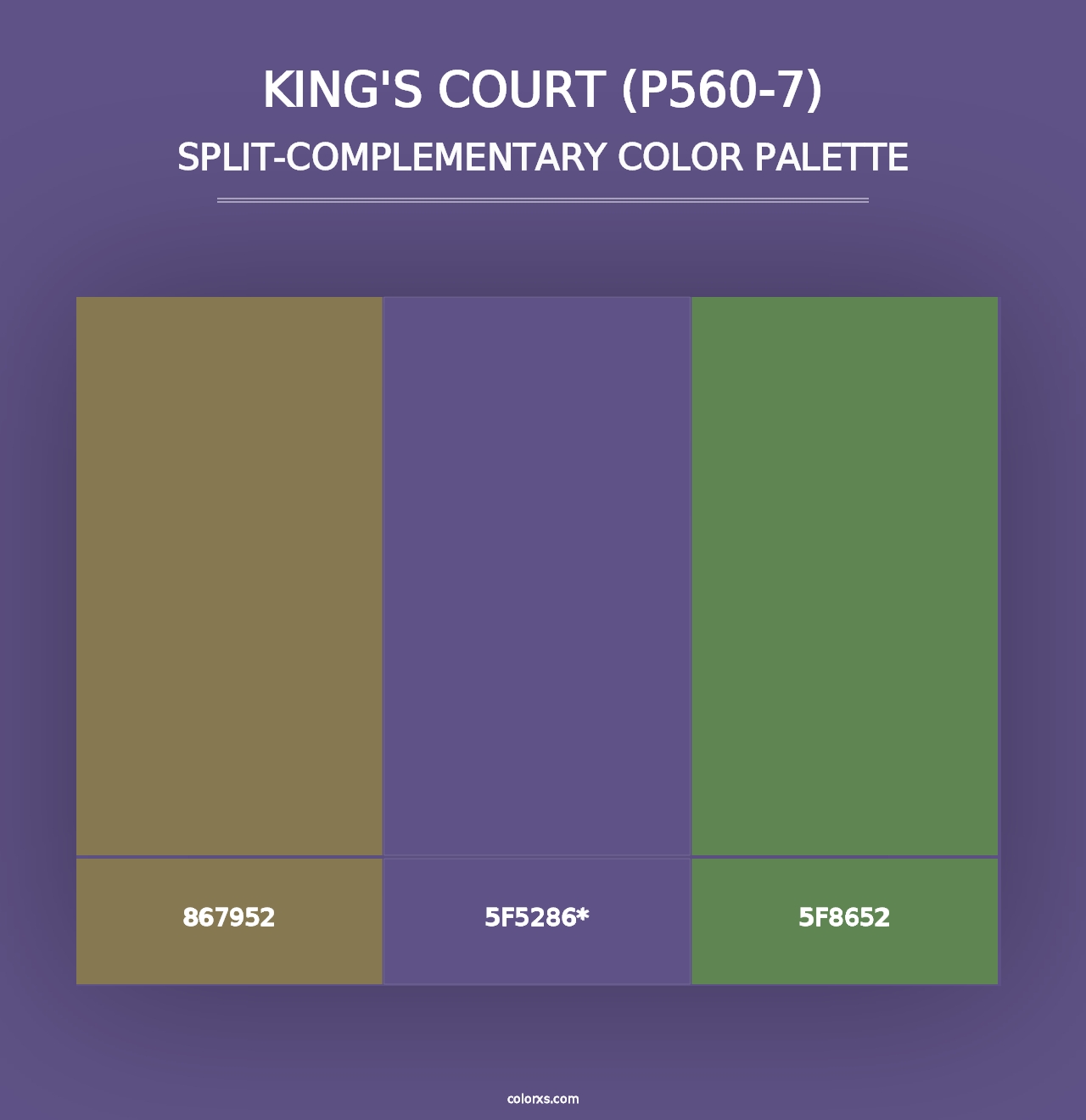 King'S Court (P560-7) - Split-Complementary Color Palette