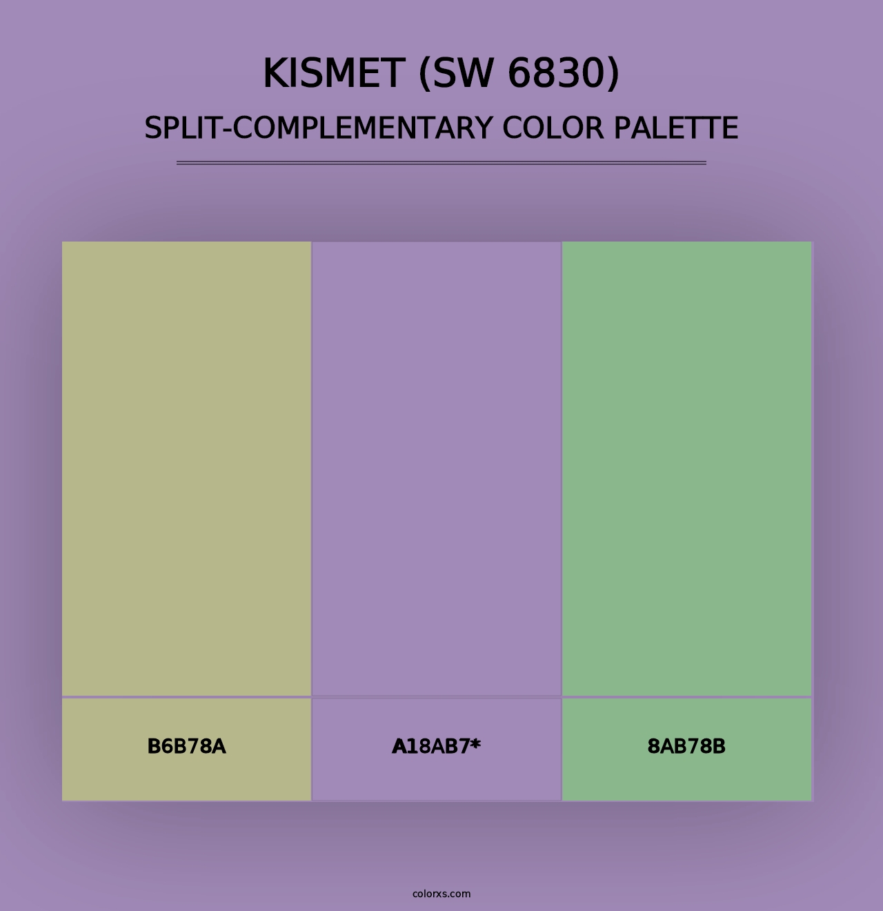 Kismet (SW 6830) - Split-Complementary Color Palette