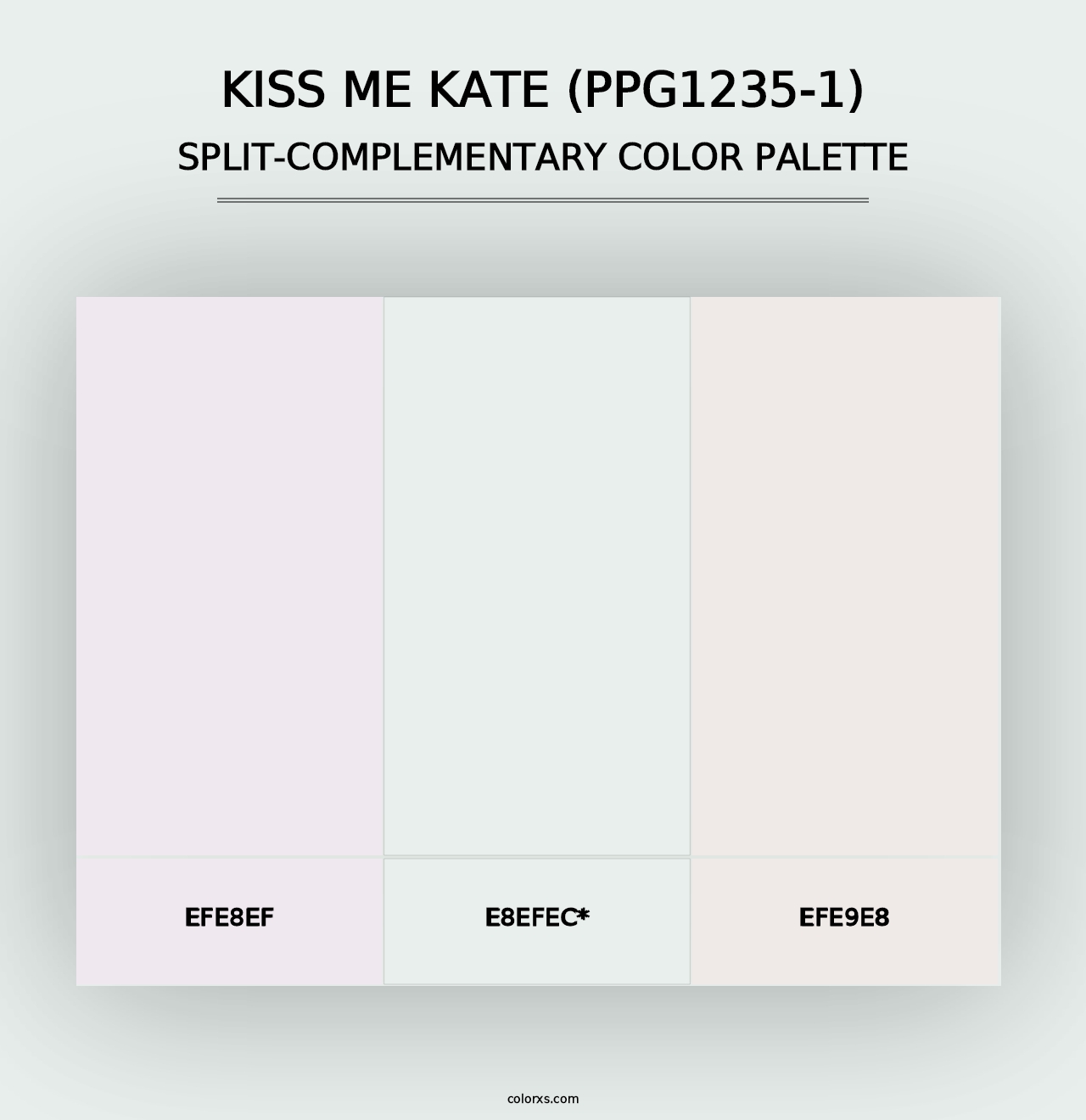 Kiss Me Kate (PPG1235-1) - Split-Complementary Color Palette