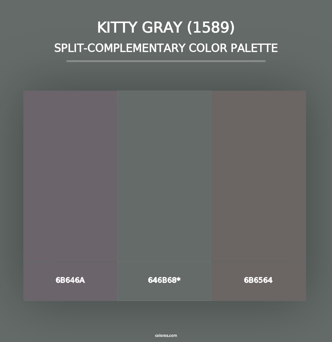 Kitty Gray (1589) - Split-Complementary Color Palette