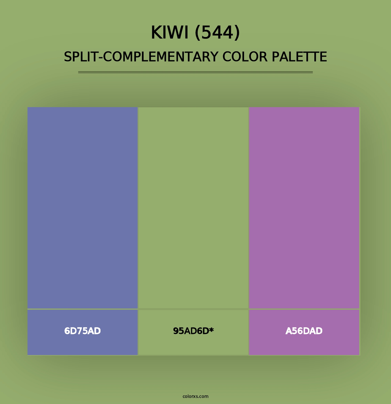 Kiwi (544) - Split-Complementary Color Palette