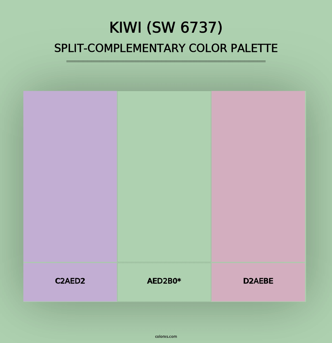 Kiwi (SW 6737) - Split-Complementary Color Palette