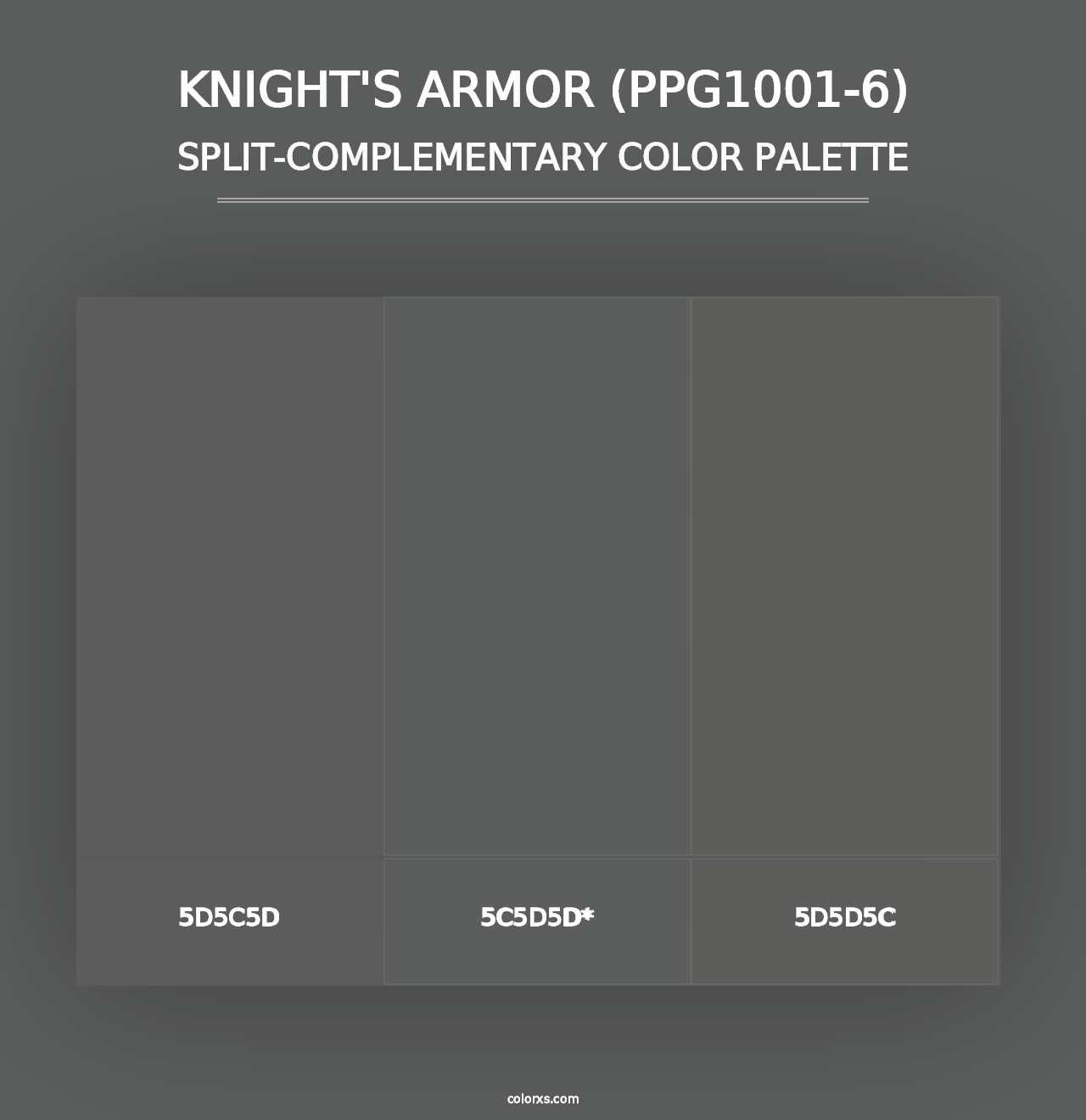 Knight's Armor (PPG1001-6) - Split-Complementary Color Palette