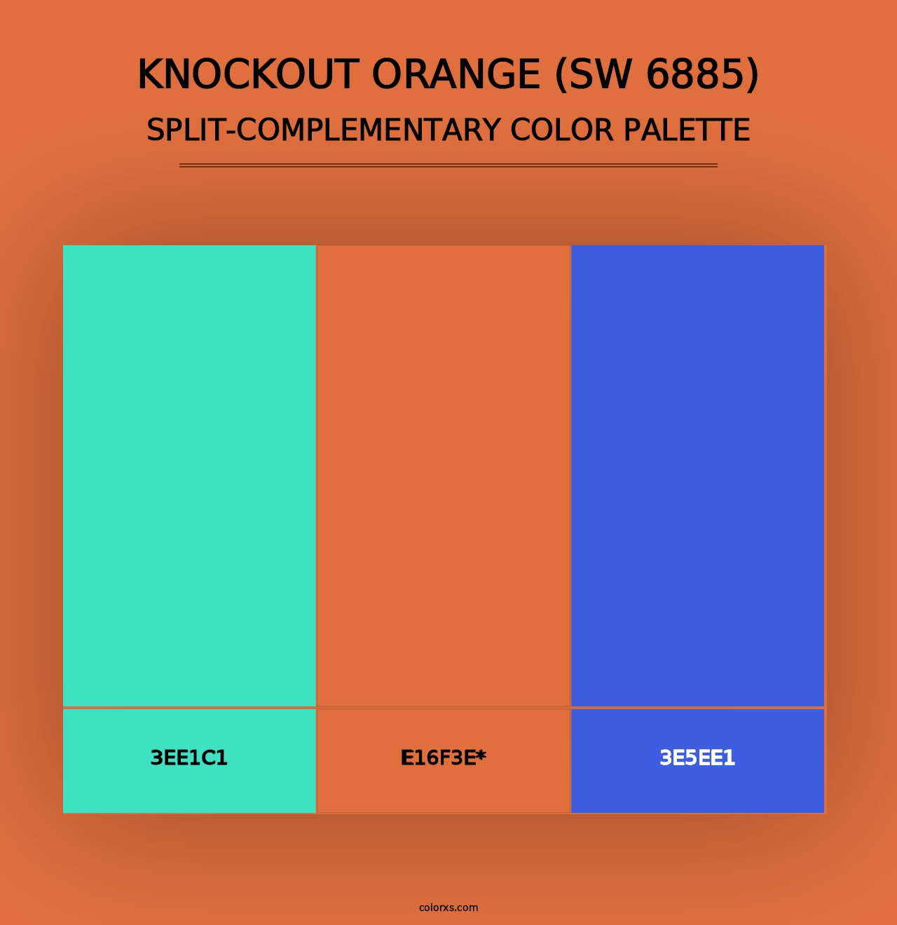 Knockout Orange (SW 6885) - Split-Complementary Color Palette