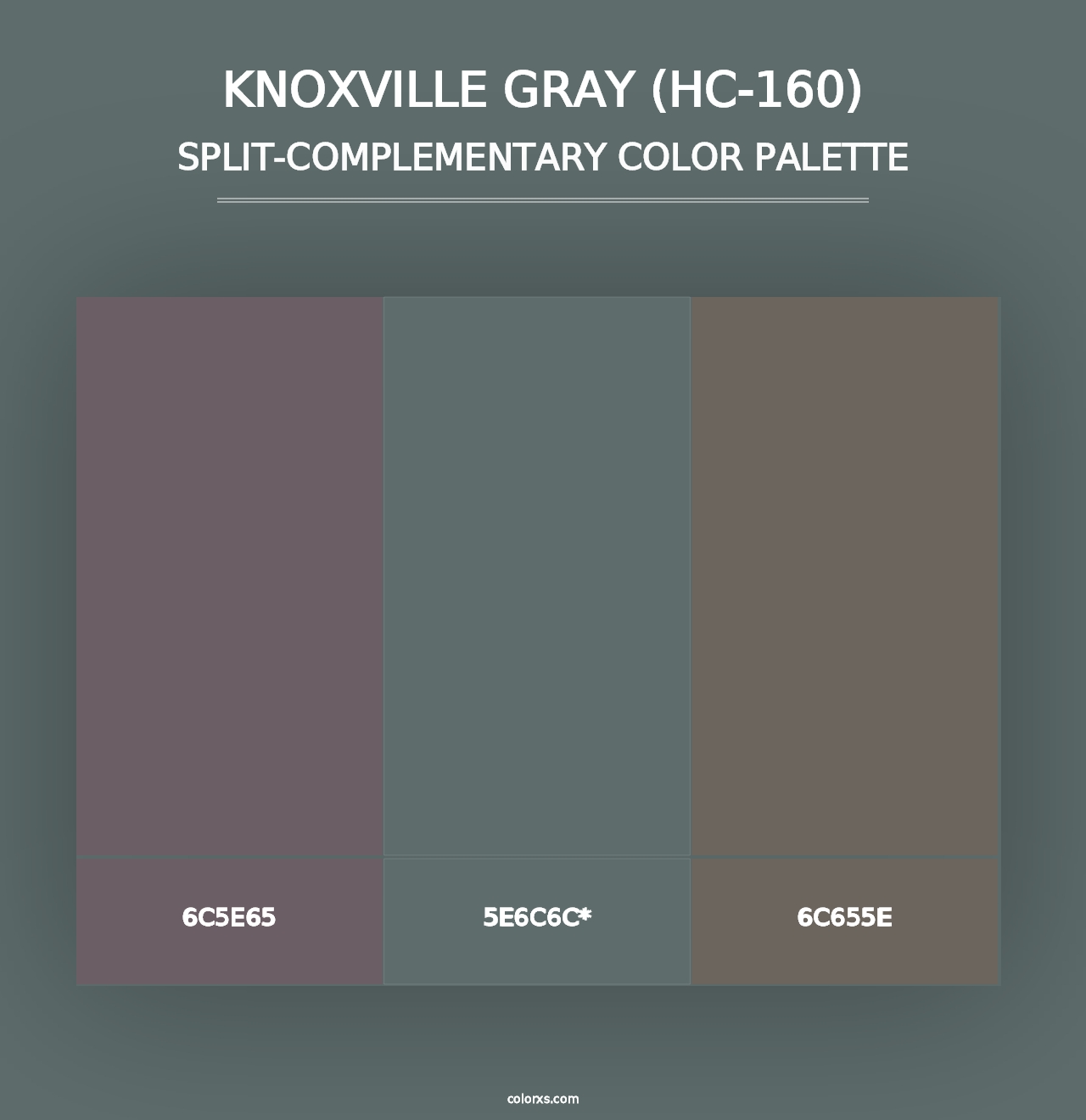 Knoxville Gray (HC-160) - Split-Complementary Color Palette