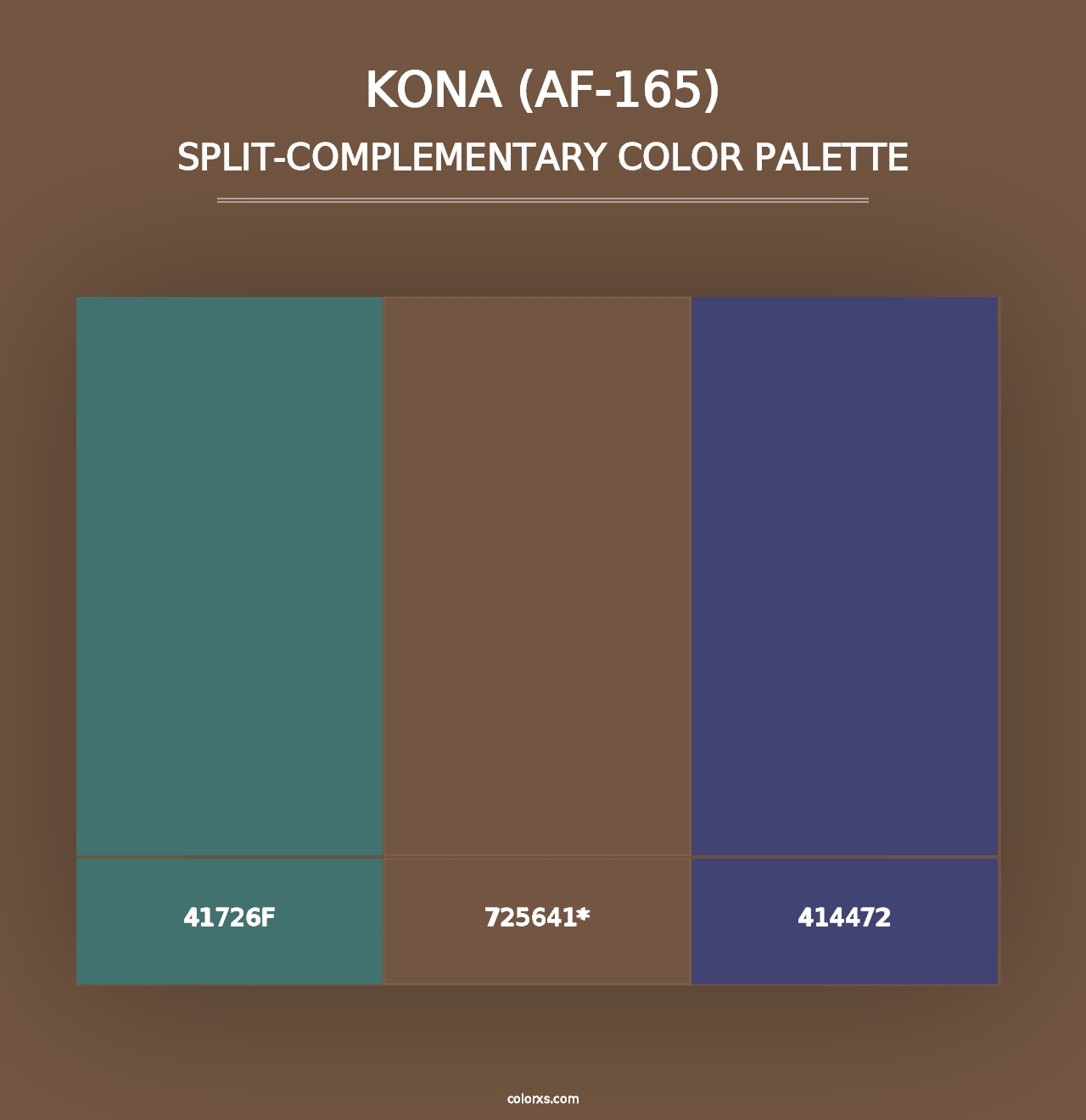 Kona (AF-165) - Split-Complementary Color Palette