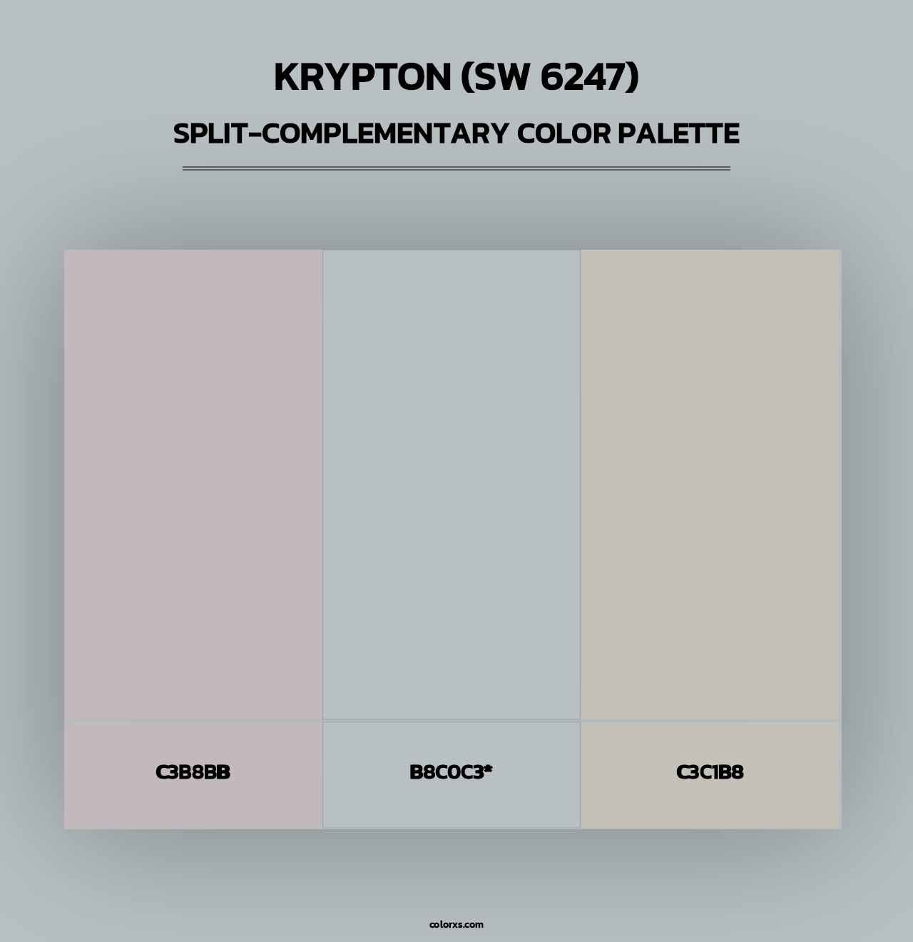 Krypton (SW 6247) - Split-Complementary Color Palette